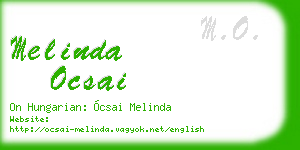 melinda ocsai business card