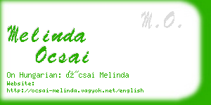 melinda ocsai business card